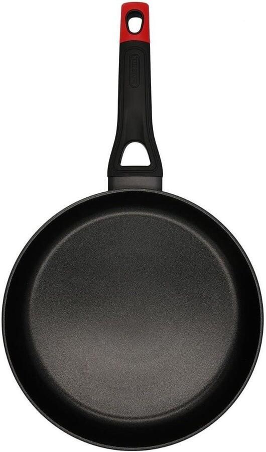 Koekenpan Frying Pan Aluminium Eten Bereiden Ovenbestendig 28 cm Zwart