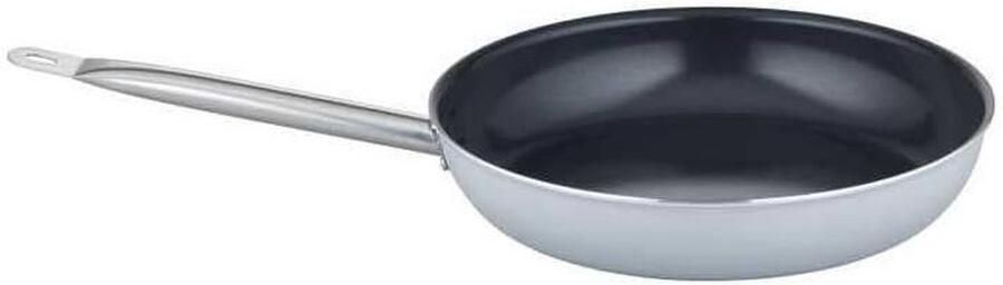 Koekenpan Gecoate pan Gezond braden Krasbestendig aluminium 40 cm Zwart