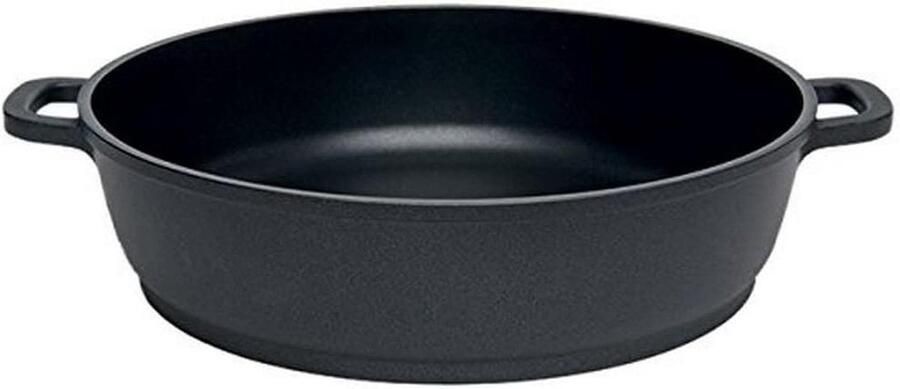 Koekenpan Gegoten Aluminium Pan Dagelijks Koken Vaatwasmachinebestendig 28 cm Zwart