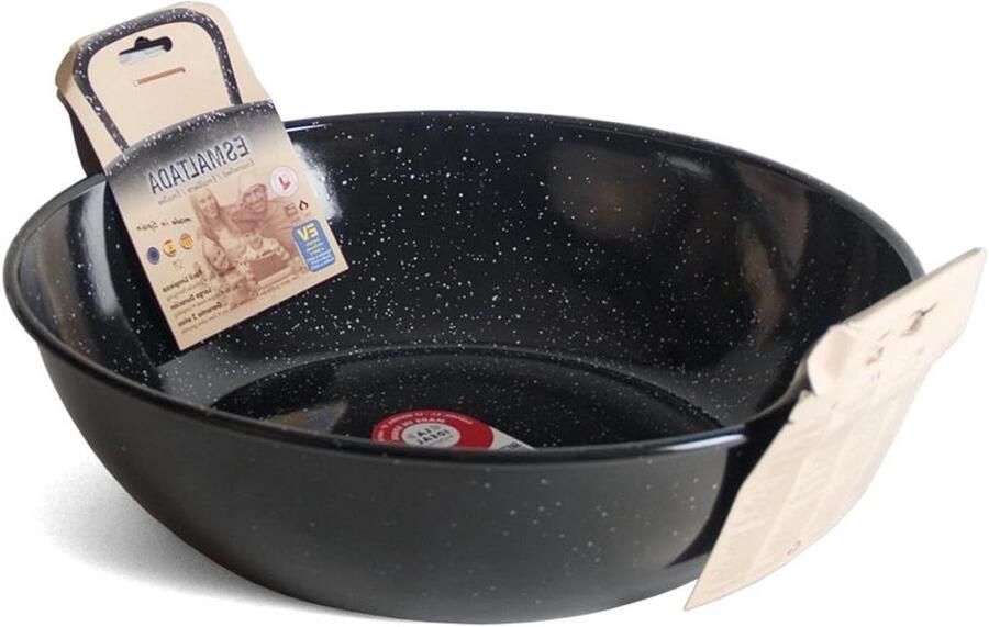 Koekenpan Gegoten Ijzer Koken en Bakken Met Handvat 38 cm Zwart