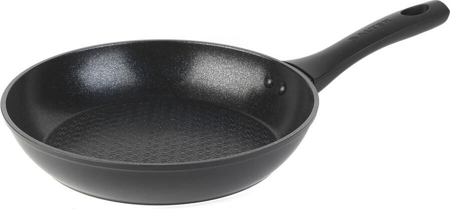 Koekenpan Gezond Koken Diamant Effect Coating 24 cm Zwart