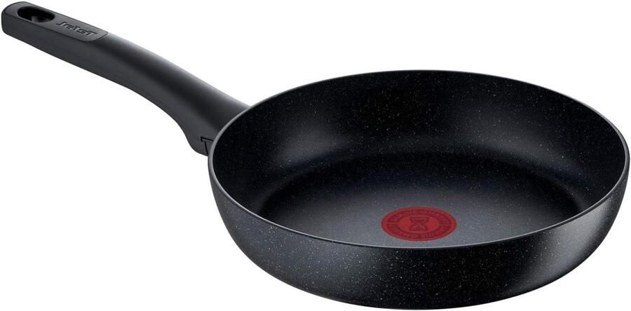 Koekenpan Gezond Koken Minerale Antiaanbaklaag 24 cm Zwart