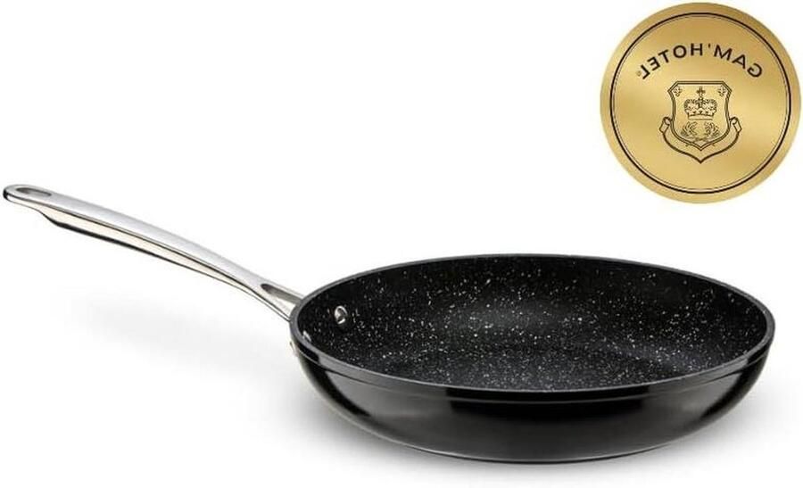 Koekenpan Gezond Koken Optimale warmtegeleiding 28 cm Zwart