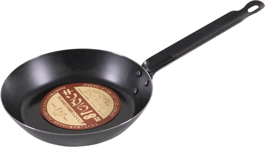 Koekenpan Gietijzer Bakken en Braden Japanse Import 18 cm Zwart