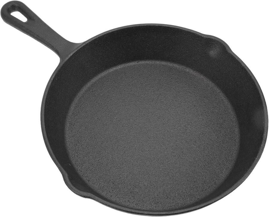 Koekenpan Gietijzer Kleine pan Ontbijt maken Gelijkmatige warmte 16 cm Zwart