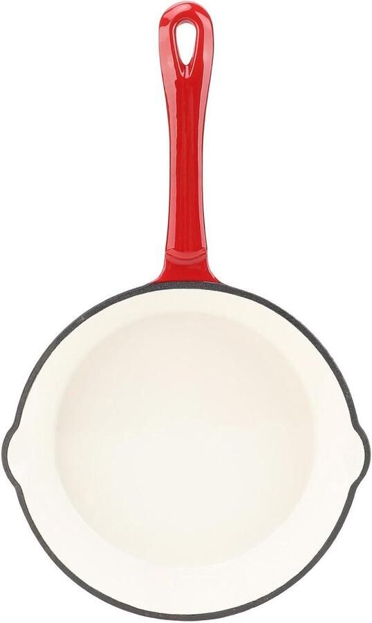 Gietijzeren Koekenpan Grillpan Thuis Koken Geëmailleerd Antiaanbak 20 cm Zwart