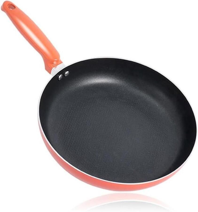 Koekenpan Gietijzer Pannenkoekenpan Keuken Gelijkmatig Verwarmen Antiaanbaklaag 26CM Zilverkleurig