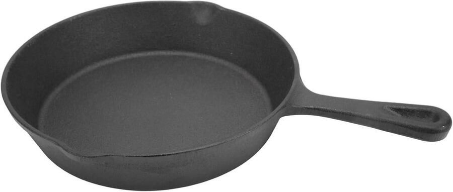 Koekenpan Gietijzeren pan Ontbijt maken Gelijkmatige warmte 16 cm Zwart