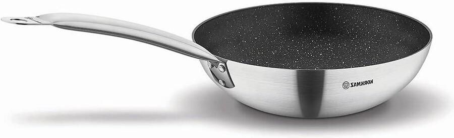 Koekenpan Graniet Gezond Koken Antiaanbaklaag 30 cm Zilver