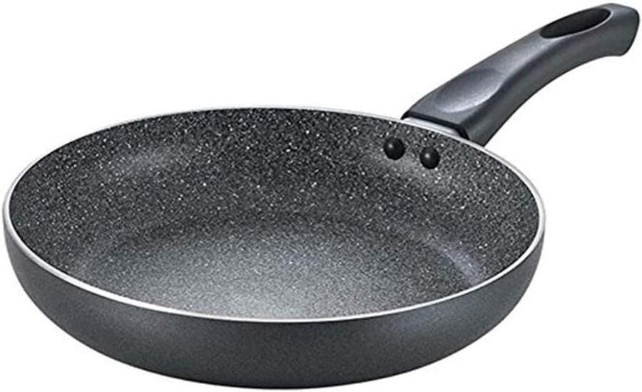 Koekenpan Graniet Koekenpan Anti-aanbak Dagelijks Koken Krasbestendige Afwerking 20 cm Zwart
