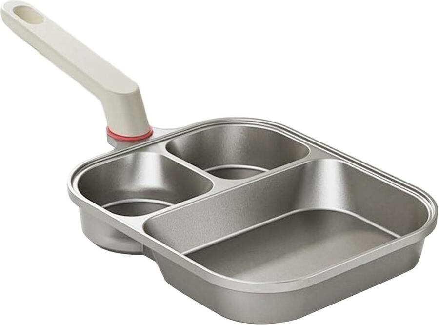 Koekenpan Grillpan Burgerpan Ontbijt Bereiden Antiaanbaklaag 24.5 cm Zwart