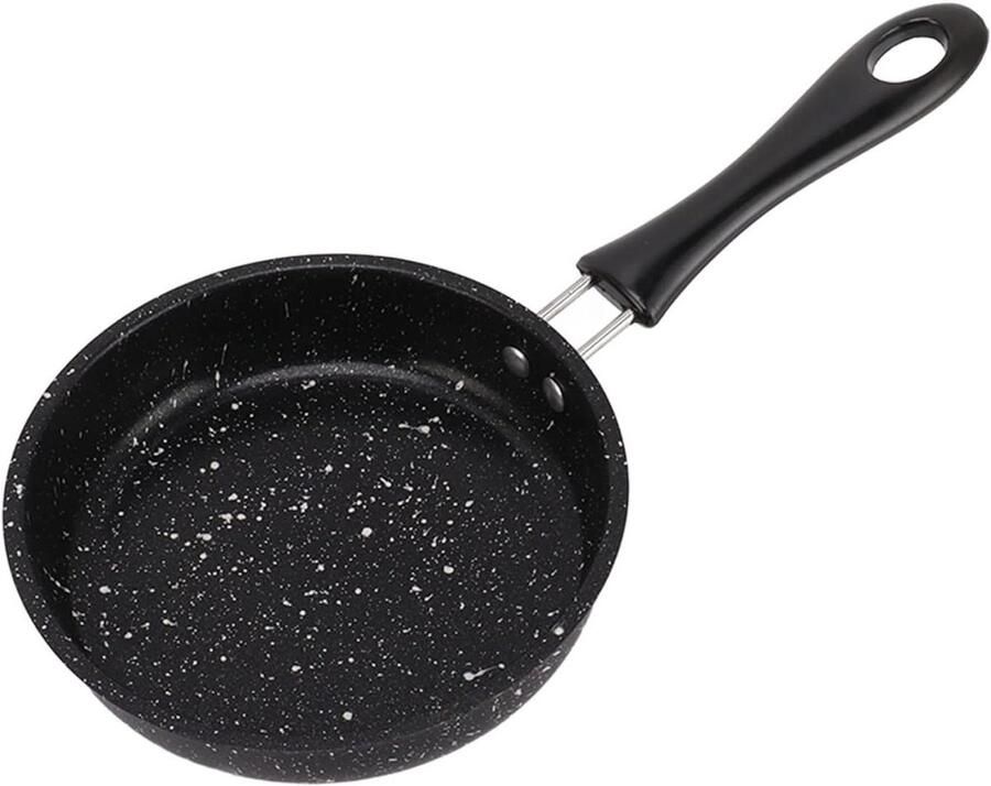 Eierpan Koekenpan Grillpan Snel Ontbijten Duurzame Anti-aanbaklaag 16CM Zwart