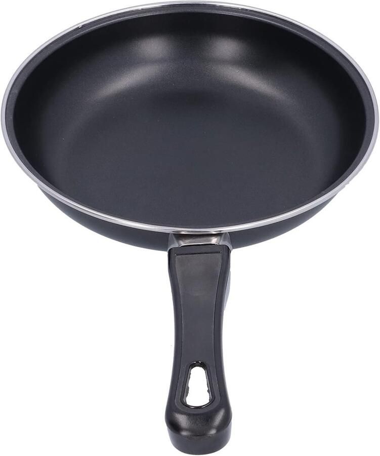 Koekenpan RVS Koekenpan Koken en Bakken Antiaanbaklaag 25 cm Zwart