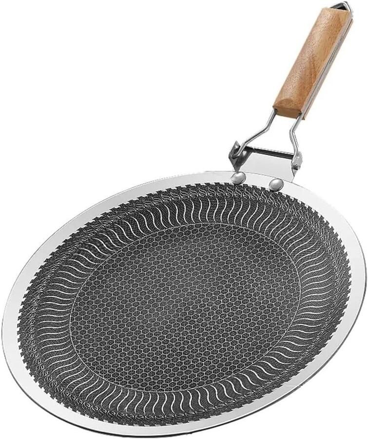 Koekenpan Grillpan Koopjes Pan Buiten Koken Antiaanbaklaag 34cm Diameter Zilver