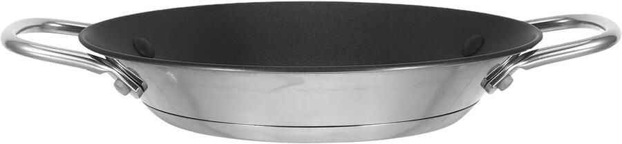 Koekenpan Grillpan Omeletpan Bakplaat Gezond Koken Antiaanbaklaag Dubbele Oren 28 cm Zilver