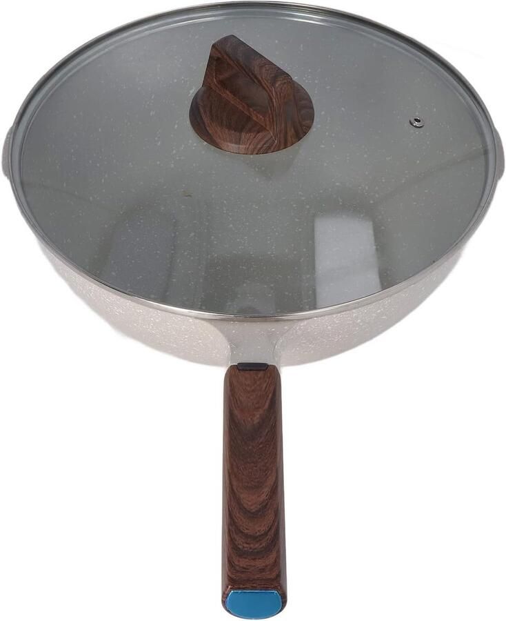 Koekenpan Grote pan Dagelijks koken Gelijkmatige hitteverdeling 30 cm Zwart