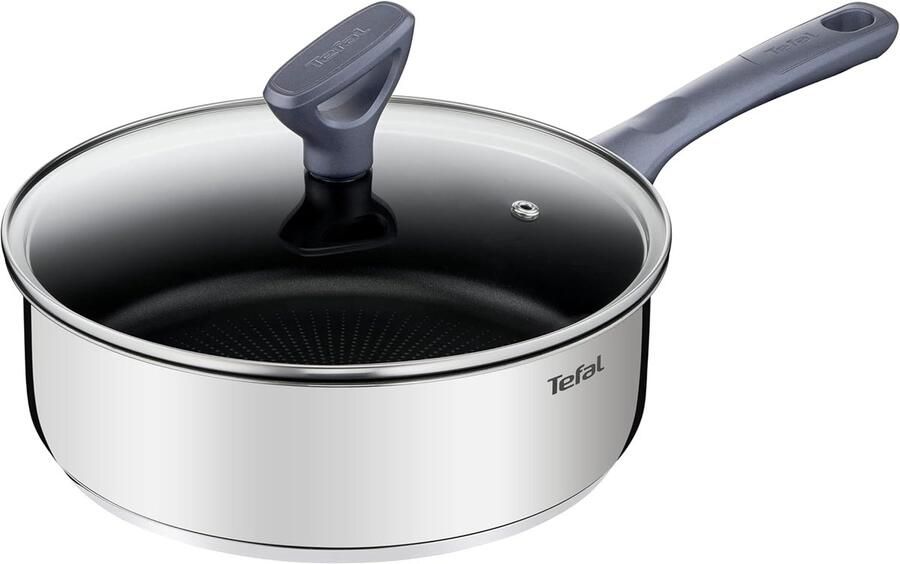 Koekenpan Hapjespan Dagelijks Koken Titanium Coating 24 CM Grijs