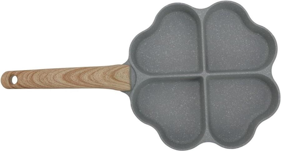 Koekenpan Hartvorm Eierpan Pannenkoekenpan Ontbijt Maken Antiaanbaklaag 4 Cups Groen