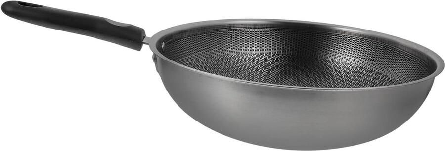 Koekenpan Honingraat pan Eieren bakken Gelijkmatige warmteverdeling 48.5 cm Zwart