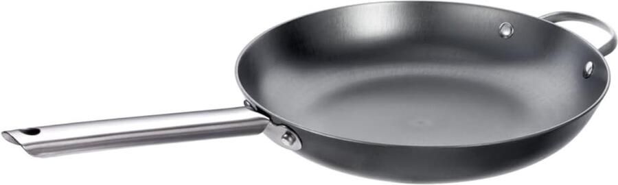 Koekenpan IJzer Gietijzeren Pan Steak Braden Robuust IJzer 30 cm Zwart