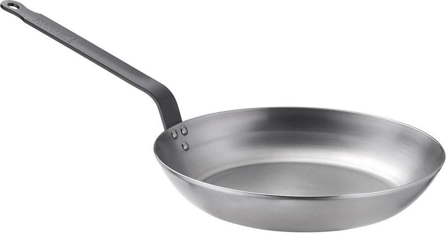 Koekenpan IJzer Koekenpan Inductie Koken en Bakken Nikkelvrij IJzer 12 cm Staalsilwer