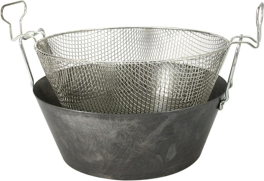 Koekenpan IJzer Koekenpan Koken Gietijzer 40 cm Zwart