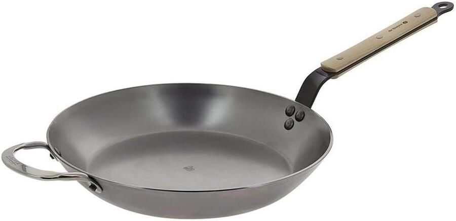 Koekenpan IJzer Koekenpan Sauteren en braden Minerale anti-aanbaklaag 24 cm diameter Bruin