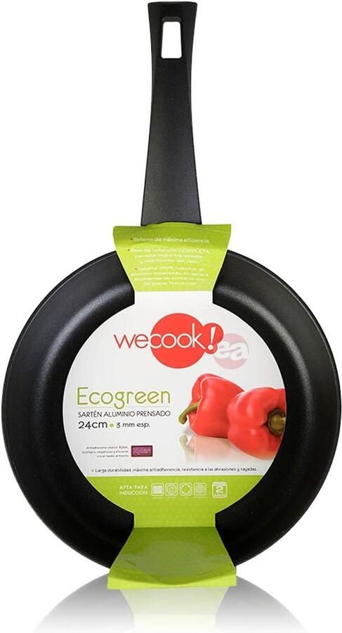 Koekenpan Inductie Dagelijks Koken Milieuvriendelijke antiaanbaklaag 20 cm Zwart