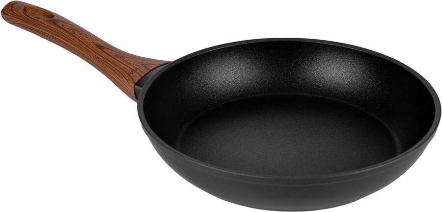 Koekenpan Inductie Gietijzeren Pan Dagelijks Bakken Granietlook Antiaanbaklaag 20 cm Grijs