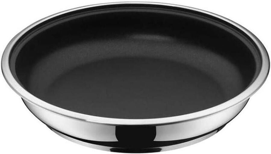 Koekenpan Inductie Koekenpan met antiaanbaklaag Vetarm braden Afneembare handgreep 28 cm Zilver