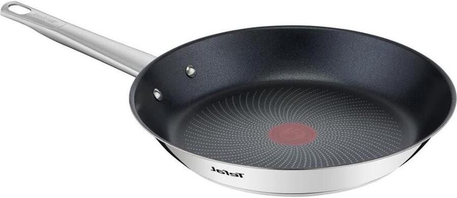 Koekenpan Inductie Koekenpan Roestvrij Staal Thuis Koken Thermo-Signal Technologie 28 cm Roestvrij Staal