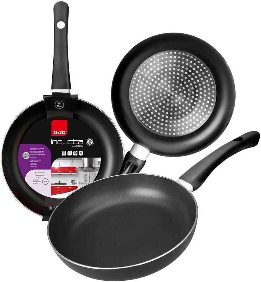 Koekenpan Inductie Koken Antiaanbaklaag 18 cm Zwart
