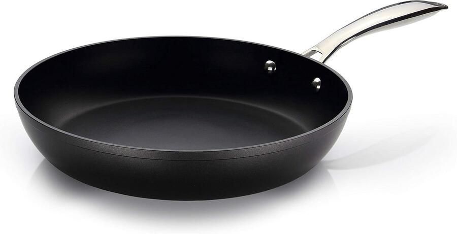 Koekenpan inductie Koken en bakken 3-laags anti-aanbaklaag 28 cm Zwart