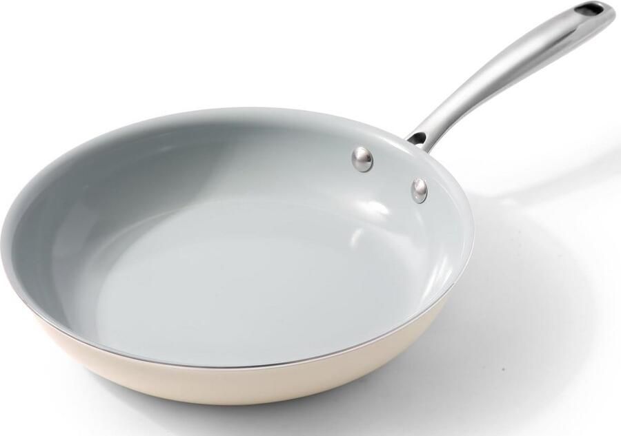 Koekenpan Keramisch Antiaanbakpan Dagelijks Koken PFOA PTFE PFAS Vrij 20 cm Zwart