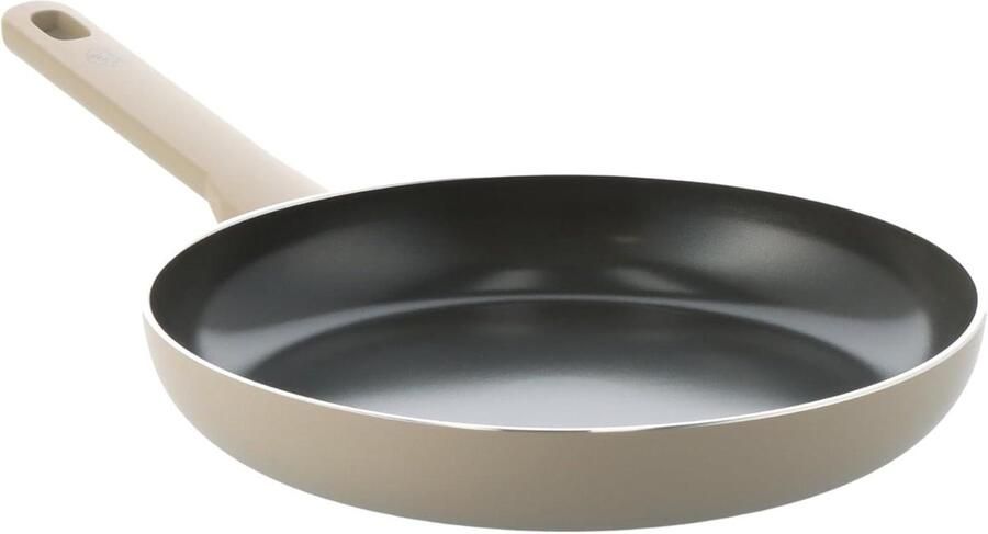 Koekenpan Keramisch Antiaanbakpan Gezond Koken PFAS-Vrij 28 cm Taupe
