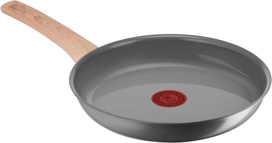 Koekenpan Keramisch Koekenpan met Anti-aanbaklaag Gezond Koken Warmtesignaal Indicator 24 cm Zwart
