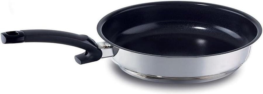 Koekenpan Keramisch Koekenpan Roestvrij Vlees Braden Krasbestendige Coating 26 cm Zilver