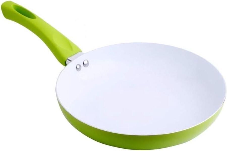 Koekenpan Keramische Coating Koekenpan Skillet Lekkere Maaltijden Bereiden Dubbele Bodem 26cm Diameter Blauw