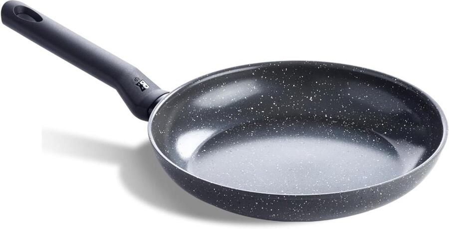 Koekenpan Keramische Pan Gezond Koken PFAS-vrije Antiaanbaklaag 24 cm Zwart