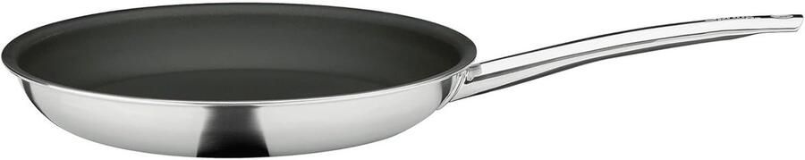 Koekenpan Keukenpan Bakpan Alles Braden Natuurlijk Anti-aanbak 32 cm Diameter Zilverkleurig
