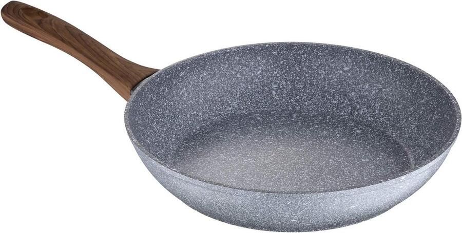 Koekenpan Keukenpan Bakpan Dagelijks Koken Steenlook Coating 26 cm Grijs
