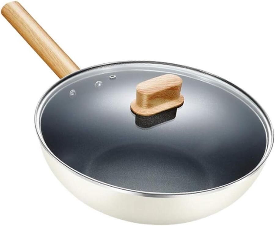 Koekenpan Keukenpan Bakpan Koken Zonder Olie Universele Bodem 300 Gram Zwart