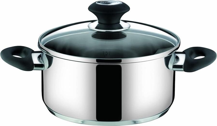 Koekenpan Keukenpan Dagelijks Koken Geschikt Alle Warmtebronnen 16 cm Diameter Zilver