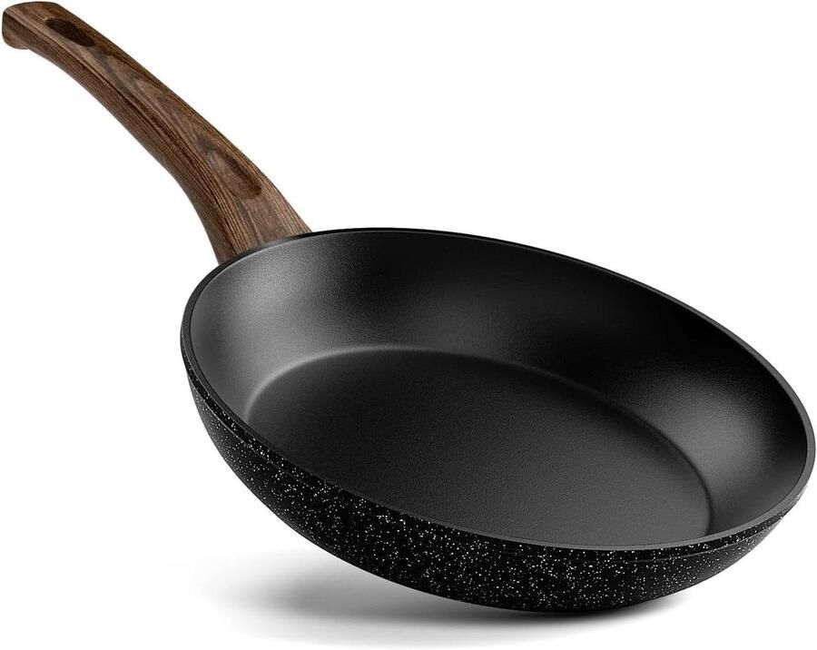 Kleine Koekenpan 20 cm voor Inductie Krasbestendig Graniet Anti-aanbaklaag