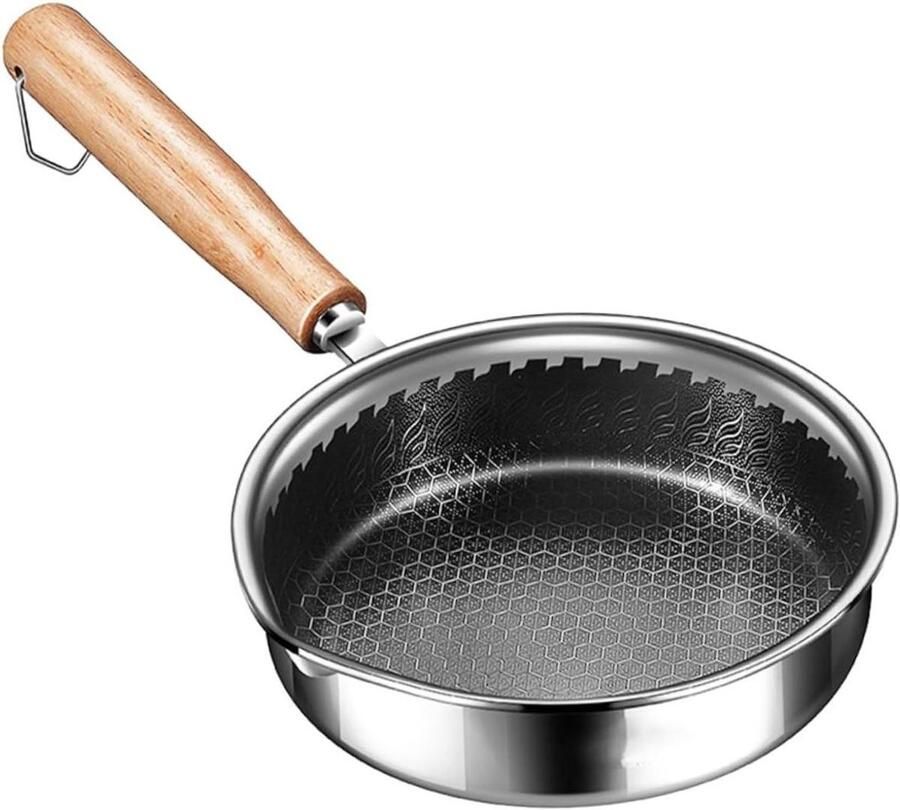 Koekenpan Kleine pan Eieren Bakken Honeycomb Anti-aanbaklaag 27.7 cm Zilver