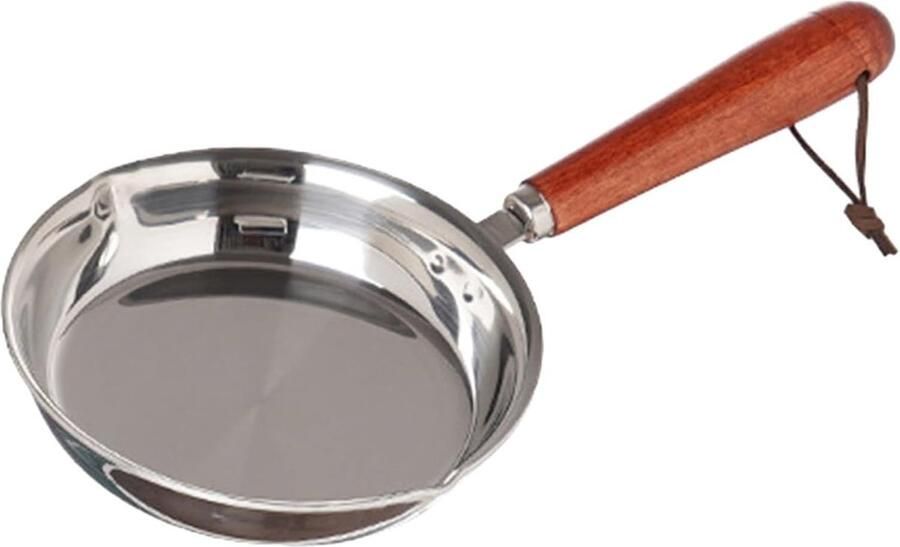 Koekenpan Kleine pan Eieren bakken Platte magnetische basis 13x7x3.3 cm Zilver