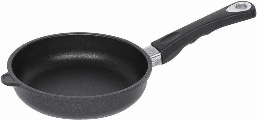 Koekenpan Koekepan Aluminium Vlees Braden Snelle Verwarming 20 cm Zwart