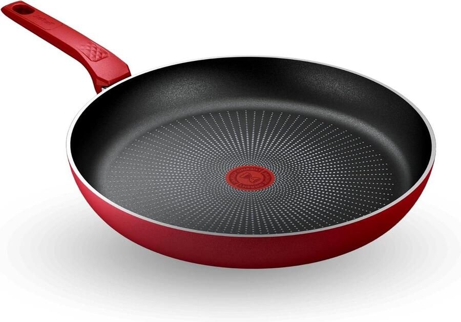 Koekenpan Koekepan Bakpan Dagelijks Koken Thermo-signaal Technologie 32 cm Rood