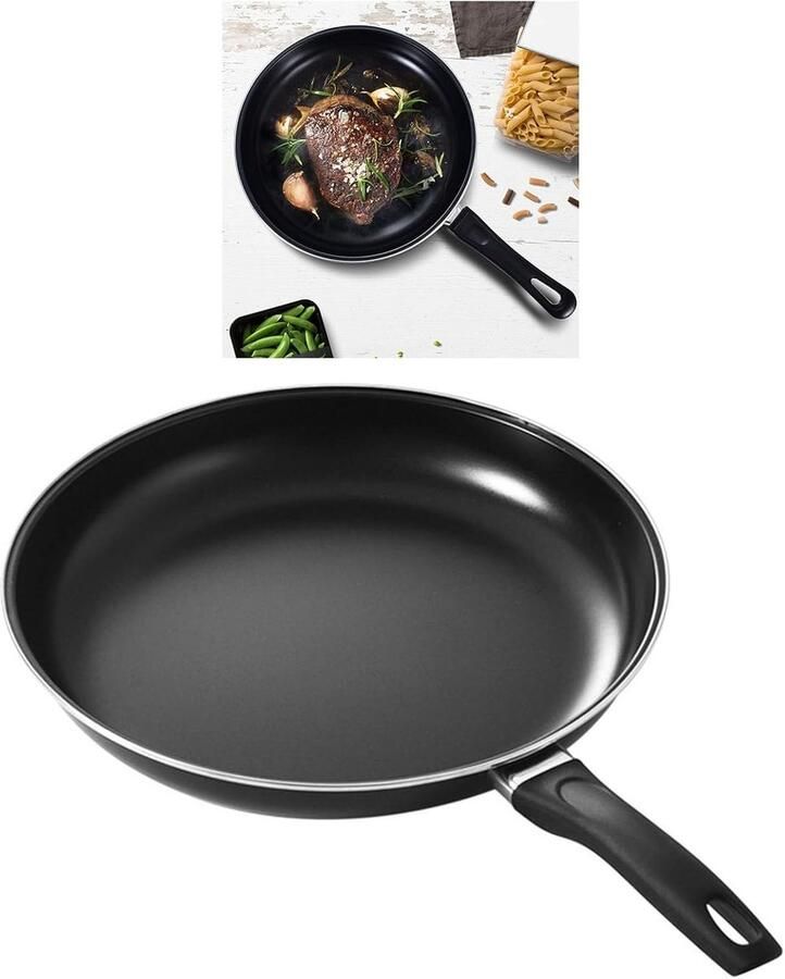 Koekenpan Metaal Antiaanbak Pan Dagelijks Koken Gelijkmatige Warmte 25 Cm