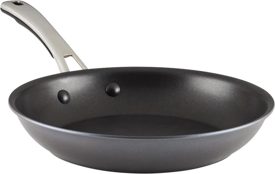 Koekenpan Koekepan Frying Pan Koken en Bakken Hard Geanodiseerd 25 cm Zwart